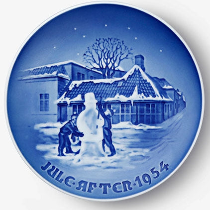 Weihnachtsteller von Bing & Grondahl aus dem Jahr 1954