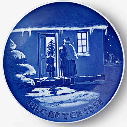 Weihnachtsteller von Bing &amp; Grondahl aus dem Jahr 1958