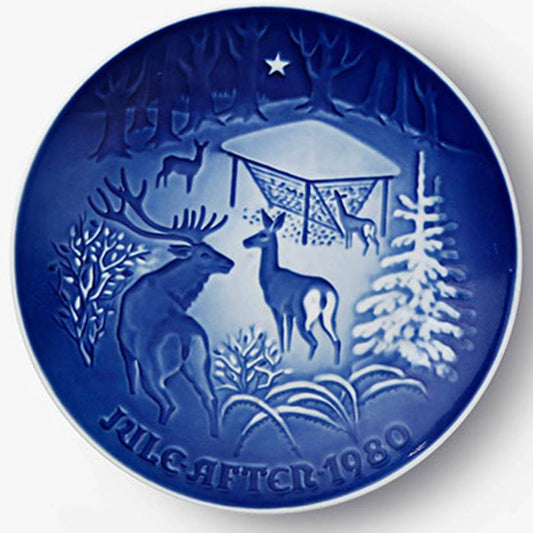 Weihnachtsteller von Bing &amp; Grondahl aus dem Jahr 1980