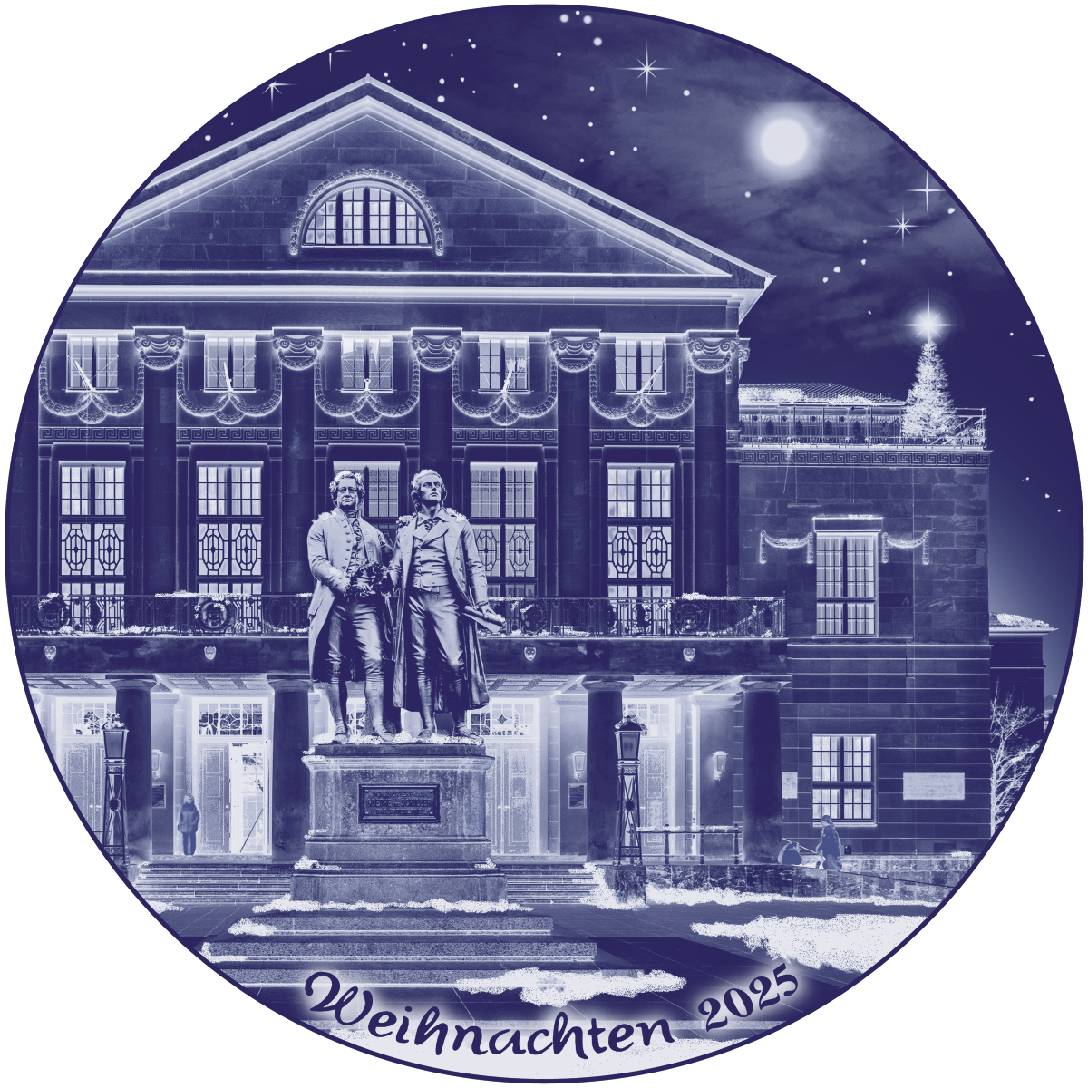 2024 Berliner Design Weihnachtsteller, Deutscher Text